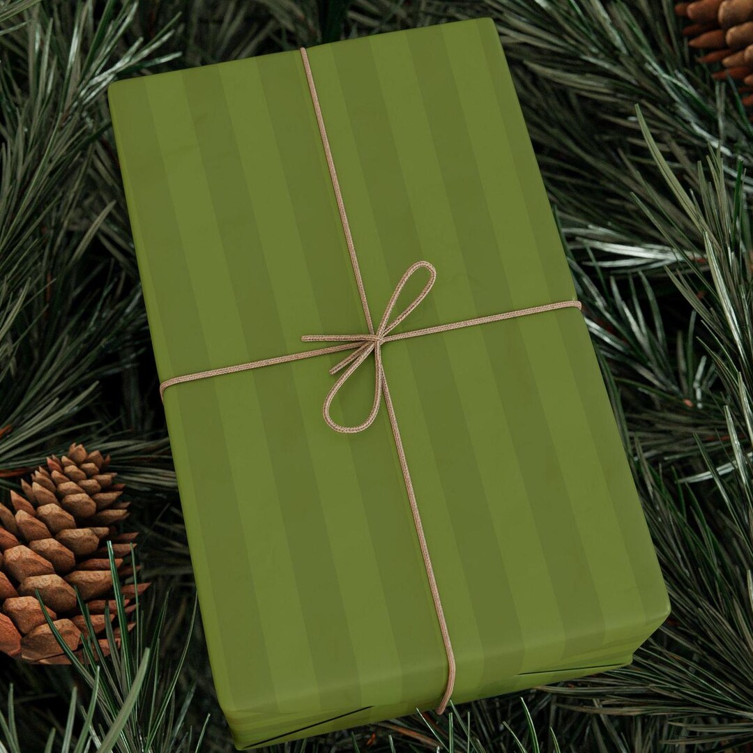 Green Wrapping Papers Green Gift Wrap for Weddings Birthdays Luxurious ...