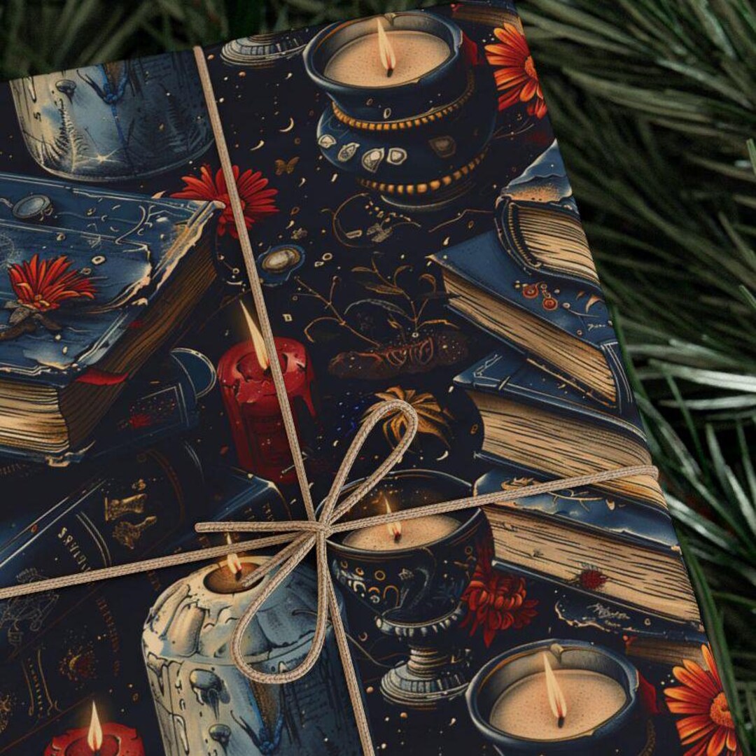Dark Academia Gift Wrap for Reader, Bibliophile, Fantasy Junky or Book ...