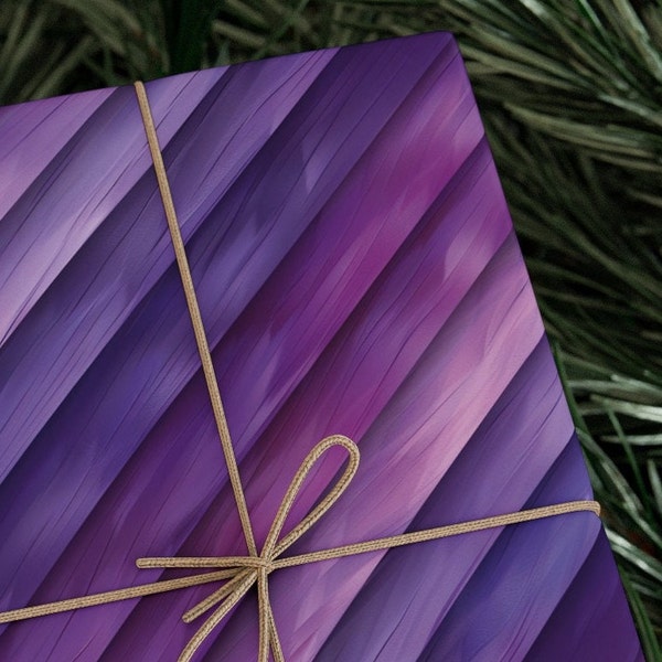 Origami Purple Wrapping Paper - Designer Wrapping Paper - Universal Wrapping Paper- Diagonal Design Gift Paper for All Occasions