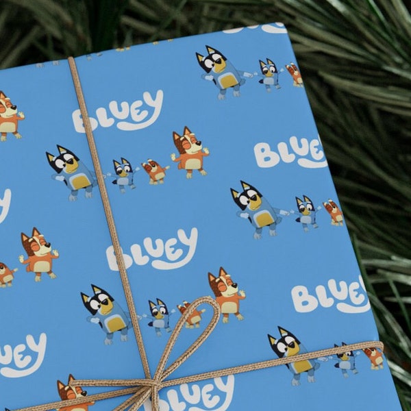 Kids' Bluey Gift Wrapping Paper - Fun and Playful Bluey Gift Wrap for Christmas or other Special Ocassions!