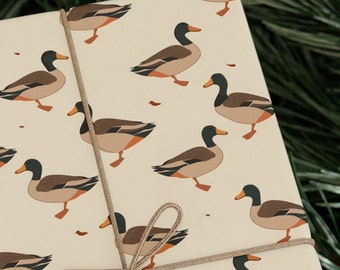 Duck Gift Wrapping Paper - Animal Themed Gift Wrap - Perfect for Hunters & Bird Watchers, Ideal for Birthdays and Christmas