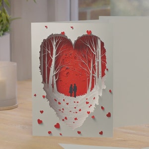 Couple Walking Hand in Hand | Optical Illusion |  The Perfect Valentine's Day Card or Anniversary Card for your Special Someone