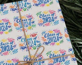 Papier cadeau promotion 2024 - Emballage cadeau de fin d'études pour les seniors diplômés !
