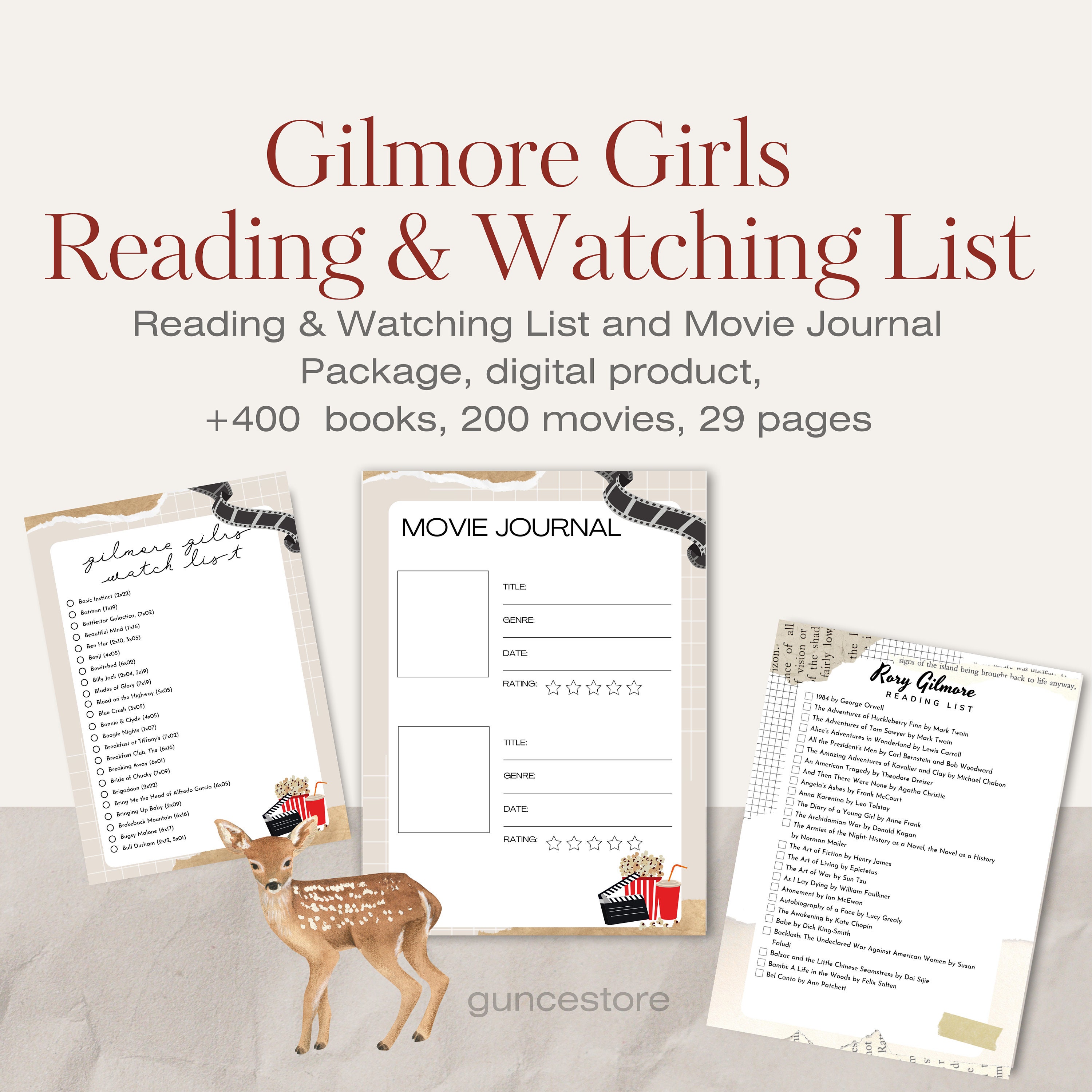 Rory Gilmore Reading Challenge Printable Book List Gilmore Girls Rory Gilmore Reading Challenge Printable Book List Gilmore Girls