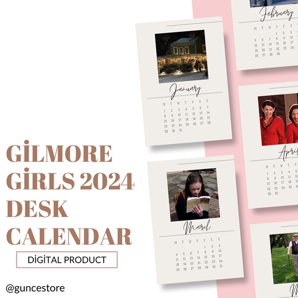 Gilmore Girl Calendar Etsy