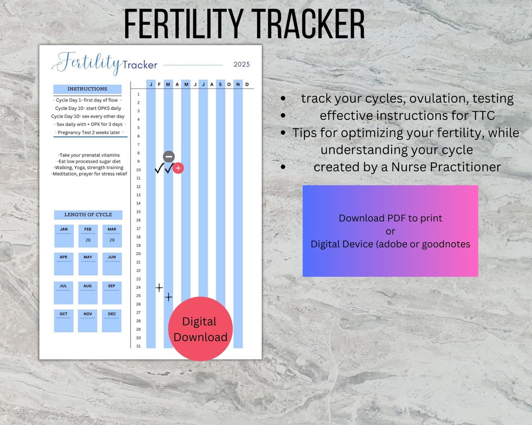 Fertility Tracking Log - Etsy