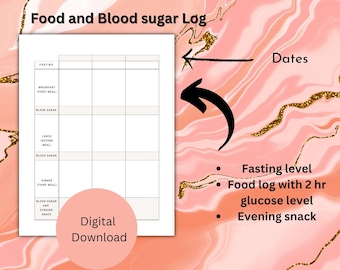 Gestational diabetes blood sugar log