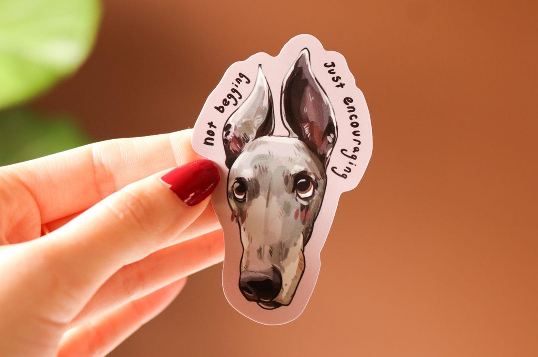 Greyhound Vinyl Sticker | Dog Theme Stationery | Cute Stickers ...