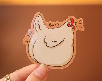 Big Booty Chicken Vinyl Sticker | Funny Meme Decal