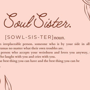 Soul Sister-label | Vriendschapscitaat | Digitaal downloaden