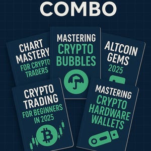 5 Crypto Ebook Package For Trading, CryptoBubbles, Charting, Altcoins and Hardware Wallets