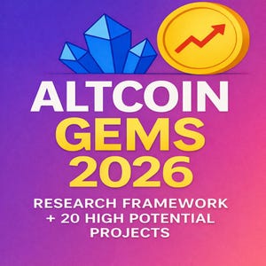 ALTCOIN GEMS 2026 – Ramy badawcze + 20 projektów o wysokim potencjale