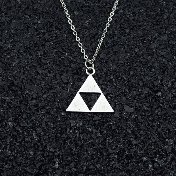 Symbole Triforce The Legend Of Zelda Hommes Femmes Collier En Argent Personnalisable Différents Types De Chaînes Unisexe Pendentif Boîte Cadeau Fait Main