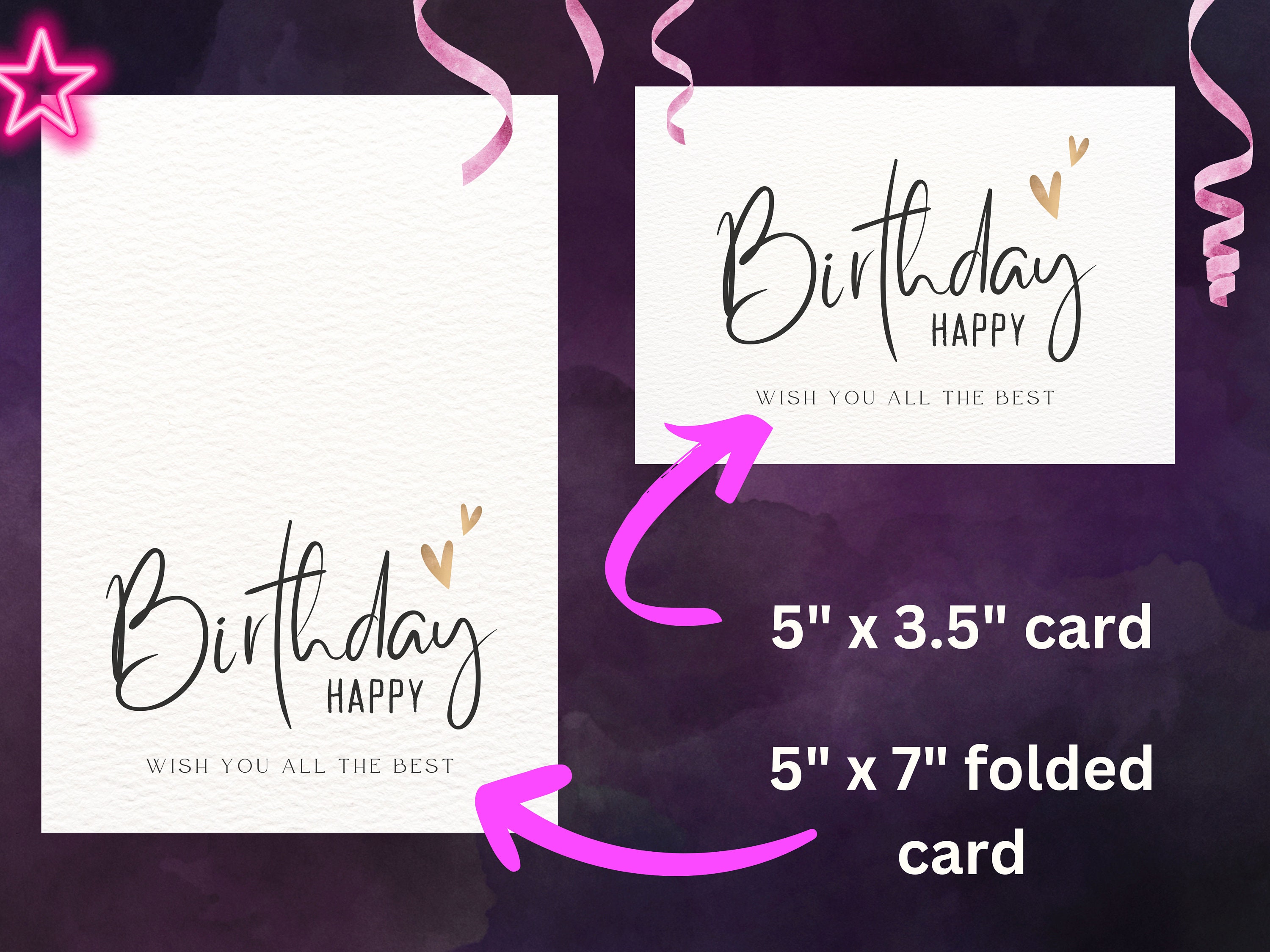 Printable Happy Birthday Greeting Card Digital Greeting Card Instant ...