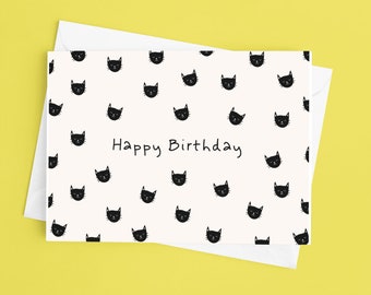 Happy Birthday, Greeting Card, From the Cat, Cat Birthday Card, Digital ...