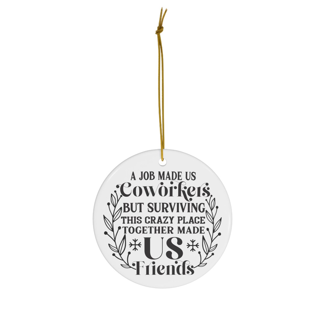 Funny Coworker Gift Coworker Snowflake and Circle Ceramic Etsy