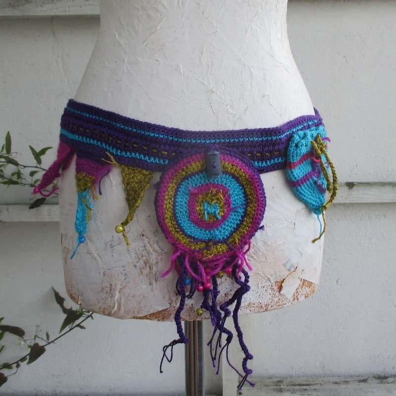 Festival Belt (Side Pocket) - Blue
