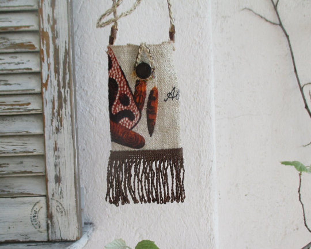 Natural Linen Talisman Pouch, Flax Medicine Bag, Primitive Linen Pouch