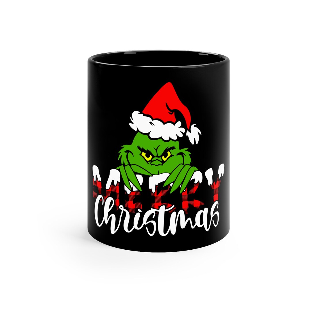 11oz Black Mug the Grinch Mug Merry Christmas Mug. Etsy