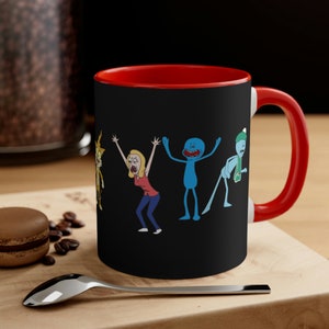 Accent Coffee Mug, 11oz rick and morty coffee mug, rick and morty characters coffee mug