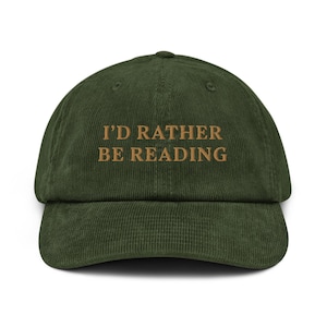 Ich würde eher Cord Hut Buch-Liebhaber-Geschenk Gemütliche Kappe Leser Literatur Mode-Accessoire Perfekt für Leseratten Buch Geschenke Bibliothek Hut