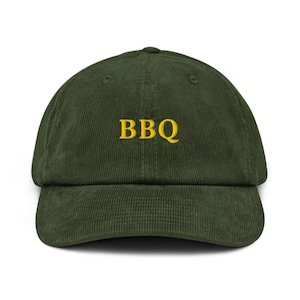 Gorro de barbacoa bordado de pana, ideal como regalo para amantes de la barbacoa, gorro de maestro de la parrilla, accesorios para fiestas de barbacoa de verano, gorro para ahumador de carne, gorro para cocinar al aire libre.