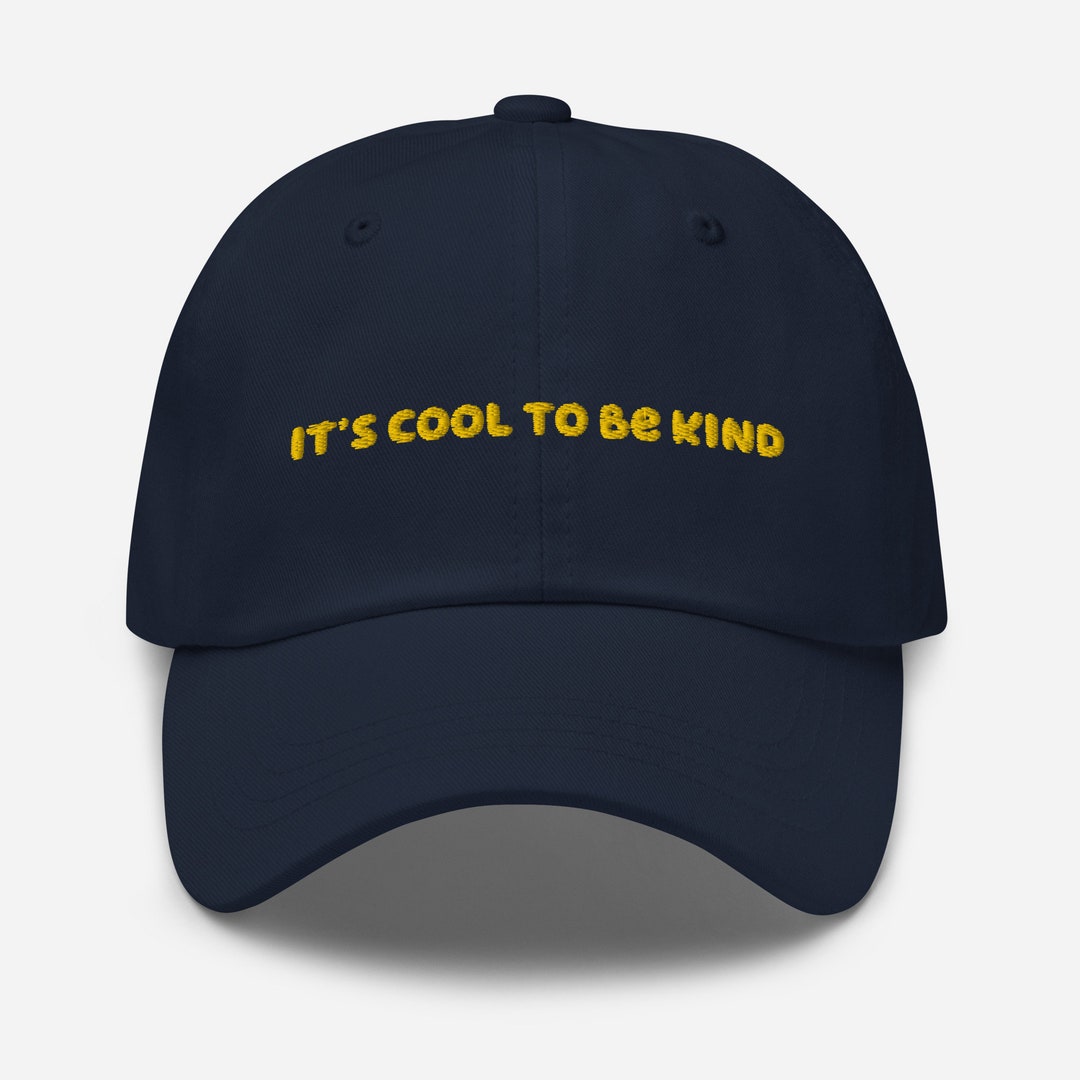 Embroidered Cotton Baseball Cap Kind Message - Etsy