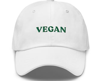 Vegan Embroidered Hat: Plant Powered Unisex Cap