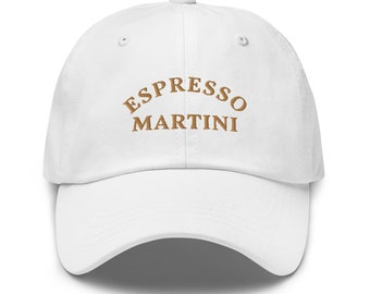 Espresso Martini Hat – Embroidered Coffee Cocktail Cap