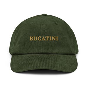 Bucatini Embroidered Corduroy Hat – Funny Pasta Lover Cap