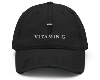 Vitamin G Distressed Dad Hat, Irishism Gifts, Irish Pub Gift, Beer Lover Cap, Stout Gifts for Him, Ireland Drinking Game, Stag Do Hat