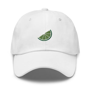 Chapéu de limão, fatia de frutas cítricas, presente para amantes de limão, acessórios bordados em preto e verde-limão, limão e sal, enfeite de coquetel, verde-limão