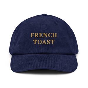 French Toast Hat – Embroidered Corduroy Cap for Breakfast Lovers, Funny Foodie Gift, Brunch Enthusiast Hat, Trendy Breakfast Aesthetic Cap