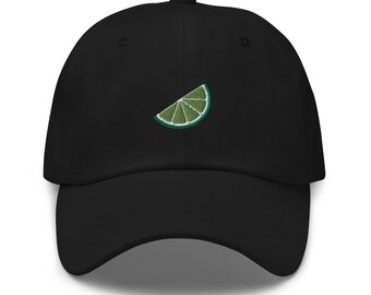 Lime Dad hat l Lime Hat l Lime Cap l Lime Gift l Lime Gifts l Fruit l Embroidered lime l lime green l lime and salt l MORE COLOURS AVAILABLE