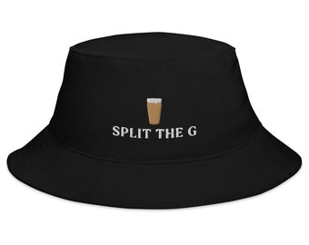 Split the G Bucket Hat, Stout Drinking Game, Stout Bucket Hat, Pint Gift, Rugby Bucket Hat, Ireland Rugby Hat, Irish Rugby Gift