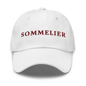 Sommelier hat Sommelier Embroidered Cap Pin Badge Wine Expert Gifts Wine Lover Hat Wine Apparel Funny Wine Gifts French Red Wine Glass