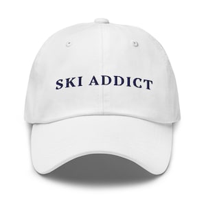 Gorra de esquí para adictos al esquí, regalo para después del esquí, atuendo divertido, gorra de béisbol para amantes del esquí, regalo para esquiadores, lindo atuendo para chalet, accesorios para viajes de esquí