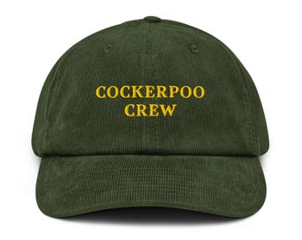 Cockerpoo Crew Hat - Bestickte Cordmütze für Cockapoo Besitzer