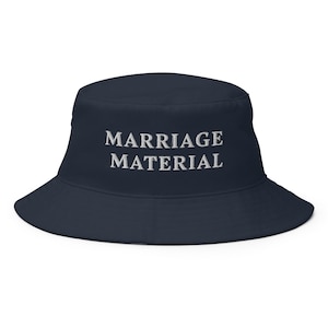 Marriage Material Bucket Hat Bride Bucket Hat Funny Wedding Gifts Engagement Bride Groom Festival Bucket Hat Just Married Present Hen Party