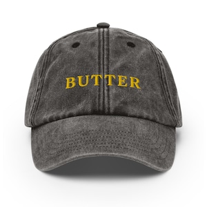 Butter Vintage Hat, French Butter Embroidered Cap, Irish Butter Lover Gift, Baker Gifts, Home Chef Hat, Foodie Gift, Butter Dish, Chef Set