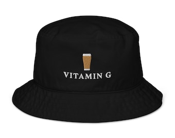 Vitamin G Bucket Hat, Ireland Inspired Bucket Hat, Stout Gift, Ireland bucket hat, Beer Lover, Festival Fashion, St Patricks Day Bucket Hat