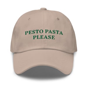 Pesto Pasta Please Dad hat (MORE COLOURS) Pasta Lover Gifts Pesto Italy Gift Funny Pasta Baseball Hat for Her Pasta Bowl Hat Pesto Gift