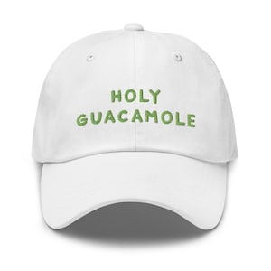 Holy Guacamole Embroidered Hat Guacamole Baseball Cap Mexico Party Gifts Avocado Gifts Mexican Chef Food Hat Mexico Holiday Gifts Guac Hat