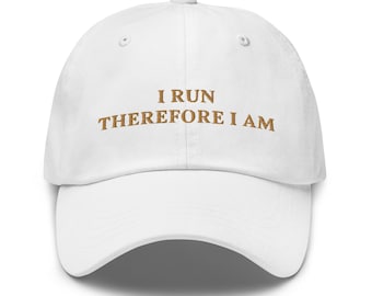 Gorra "Corro, luego existo": Regalo divertido para corredores