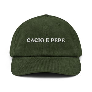 Cacio E Pepe Corduroy Hat, Italian Foodie Gift