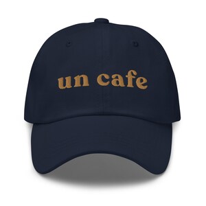 Un Cafe Embroidered Coffee Hat, French Cafe Cap