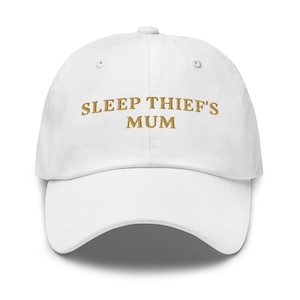Sleep Thief&#39;s Mum Hat Embroidered Baseball Cap New Mum Gift Funny Cap for Tired Mums Stylish Mum Life Hat Unique Mum Gift Funny Mum Hat