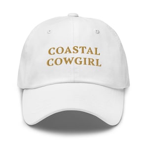 Coastal Cowgirl Hat Embroidered Cowgirl Hat Beachy Western Vibes Rodeo Fashion Boho Outfit Seaside Aesthetic Trendy Gift for Her Summer