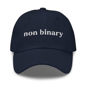 Non Binary Hat Gay Pride Baseball Cap My Pronouns are They/ Them Awareness Gift LGBTQ Gifts Nonbinary Gender Fluid Queer Accessories
