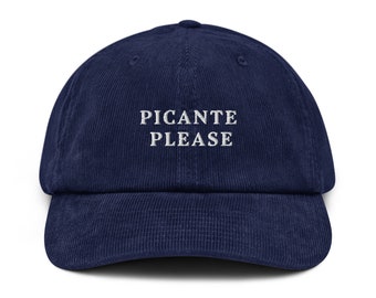 Picante Please Corduroy hat, Spicy Tequila Margarita Gifts, Soho House Lover Cap, Picante Gift, Margs Hat, Cocktail Lover Cap